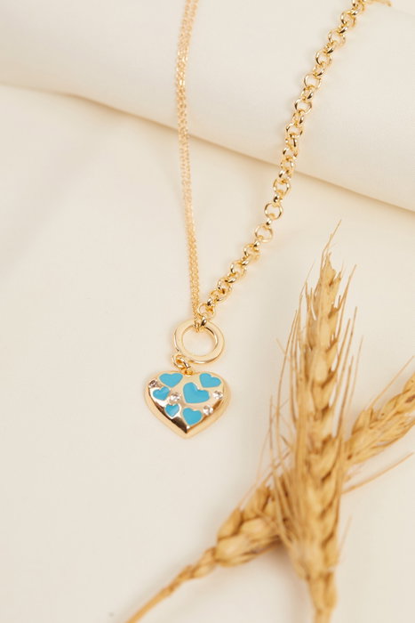 Heliophilia Silver CK9947 Collar Dorado de Metal